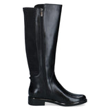 Caprice Stretch Leather Boot In Black
