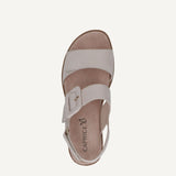 Caprice Women's Heeled Sandal in Snow nubuc