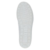 Caprice Women's Leather Trainer in White/Silver Nappa