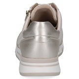 Caprice Women's Leather Trainer Wide Fit in Off White
