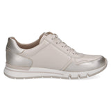 Caprice Women's Leather Trainer Wide Fit in Off White