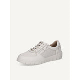 Caprice Zip Sneaker In White Nappa