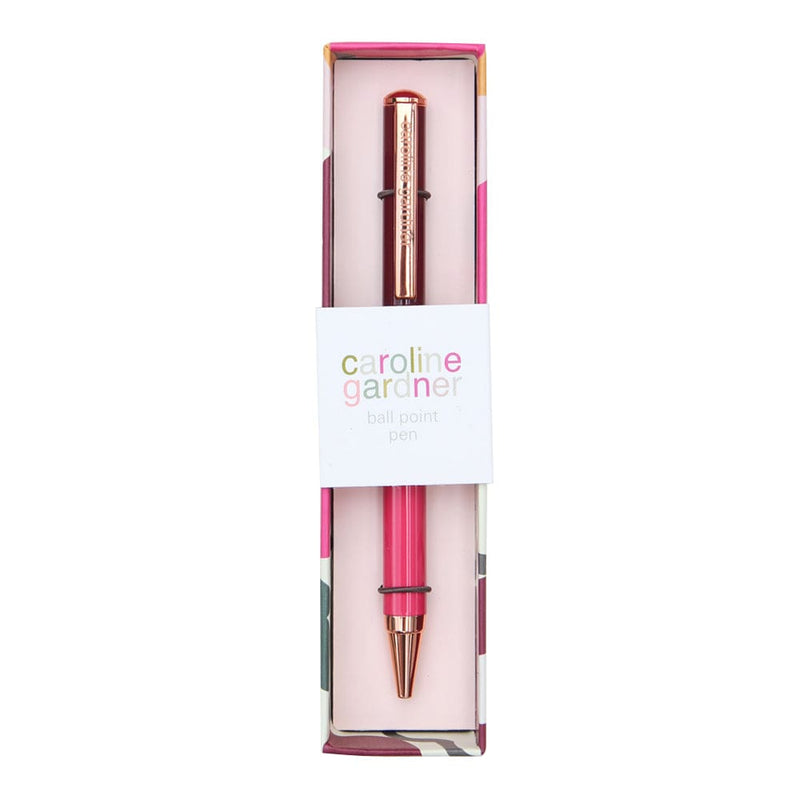 Caroline Gardner Pink & Burgundy Boxed Pen