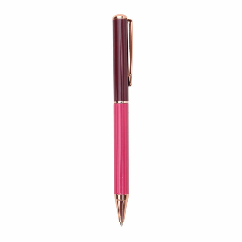 Caroline Gardner Pink & Burgundy Boxed Pen