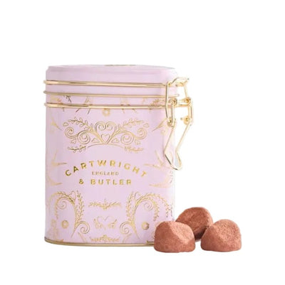 Cartwright & Butler Chocolate and Hazelnut Truffles in Heart Shaped Tin