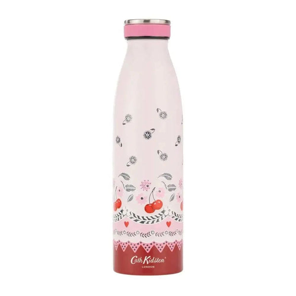 Cath Kidston Cherry White Stainless Steel Bottle 460ML
