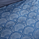 Catherine Lansfield Art Deco Pearl Quilt Duvet Set Navy
