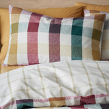 Catherine Lansfield Autumn Check Reversible Single Duvet Cover Set In Plum