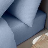 Catherine Lansfield Brushed Cotton Single Fitted Sheet In Blue