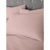 Catherine Lansfield Brushed Cotton Standard Pillowcase Pair In Pink