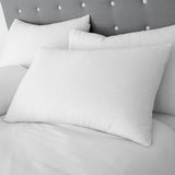 Catherine Lansfield Brushed Cotton Standard Pillowcase Pair In White