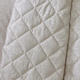 Catherine Lansfield Corded Leaves Quilted Bedspread In Champagne
