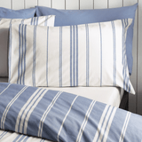 Catherine Lansfield Harbour Stripe Reversible Double Duvet Cover Set