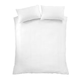 Catherine Lansfield Heatset Wave Double Duvet Cover Bedding Set White