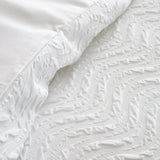 Catherine Lansfield Heatset Wave Double Duvet Cover Bedding Set White