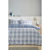 Catherine Lansfield 'Kelso Check' Reversible Super King Duvet Cover Set In Blue
