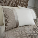 Catherine Lansfield Lattice Cut Velvet Duvet Cover Set in Natural