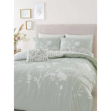Catherine Lansfield Meadowsweet Floral Reversible Duvet Cover Set Green