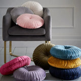 Catherine Lansfield Round Soft Touch Cushion in Mustard