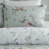 Catherine Lansfield Songbird Floral Reversible Sage Duvet Cover Set