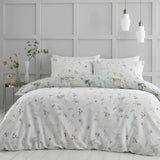 Catherine Lansfield Songbird Floral Reversible Sage Duvet Cover Set