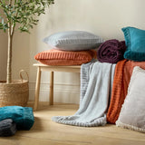 Catherine Lansfield Velvet And Faux Fur 150x200cm Blanket Throw in Teal