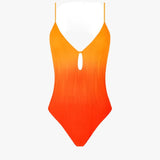 Chantelle PULP Flex-Size Wireless Plunge Swimsuit In Sunrise Tie Dye