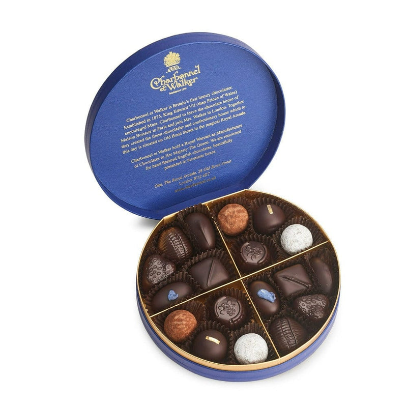 Charbonnel et Walker Dark Chocolate Truffle Round Box Selection 245G