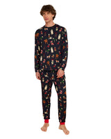 Chelsea Peers 12 Dogs of Christmas Print Mens Long Pyjama Set