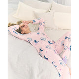 Chelsea Peers Astral Hearts Print Long Pyjama Set In Pink