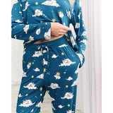 Chelsea Peers Celestial Bunny Print Long Pyjama Set