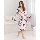 Chelsea Peers Fleece Zebra Print Dressing Gown In Pink