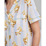 Chelsea Peers Fluffy Ducklings Stripe Short Pyjama Set