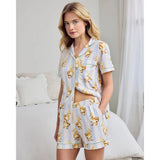Chelsea Peers Fluffy Ducklings Stripe Short Pyjama Set