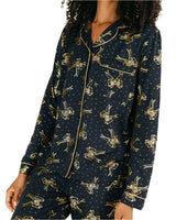 Chelsea Peers Gold Ribbon Bow Print Long Pyjama Set