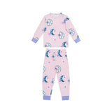 Chelsea Peers Kids Astral Hearts Print Long Pyjama Set In Pink