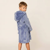 Chelsea Peers Kids Fleece Hooded Dressing Gown In Blue