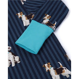 Chelsea Peers Kids Terrier Dog Stripe Print Long Pyjama Set