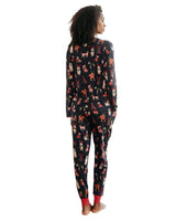Chelsea Peers Long Pyjama Set in Dog Christmas Print
