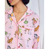 Chelsea Peers Martini Animals Print Long Pyjama Set