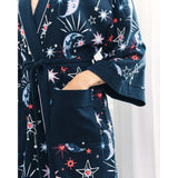 Chelsea Peers Organic Cotton Mystic Moon Print Kimono Dressing Gown
