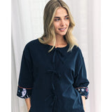 Chelsea Peers Organic Cotton Mystic Moon Print Tie-front Short Pyjama Set