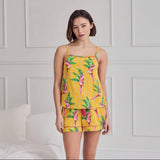 Chelsea Peers Parrot Wavy Stripe Print Cami Short Pyjama Set