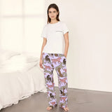 Chelsea Peers Starry Leopard Print Long Pyjama Set In Lilac