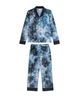 Chelsea Peers Tie Dye Gold Foil Moons & Stars Long Pyjama Set