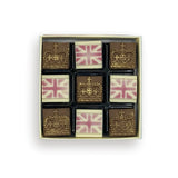 Choc on Choc Coronation Chocolate Flags & Crowns Box
