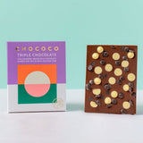 Chococo Triple Chocolate Milk Chocolate Bar With White And Dark Chocolate Chips, 75g