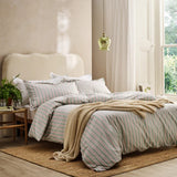Christy Calder Stripe King Duvet Set In Pink