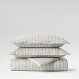 Christy Calder Stripe King Duvet Set In Pink