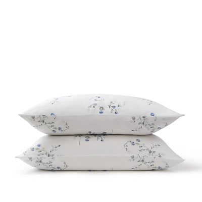 Christy Forget Me Knot Oxford Pillowcase Pair in Blue/White